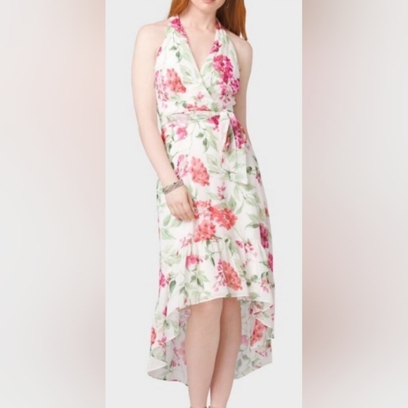 Roz & Ali Floral High Low Maxi Dress 14 - Picture 1 of 5